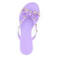thumbnail image 3 of LAVRA Womens Stud Bow Sandals Summer Jelly Flip Flop, 3 of 4