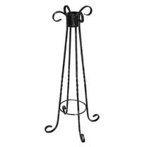 Very Cool Stuff Metal Antique Silver Gazing Globe Stand, Black, 30in