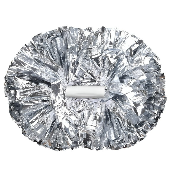 BESTSKY Silver Cheerleader Aerobics Pom Poms for Dance Party School Sports Competition
