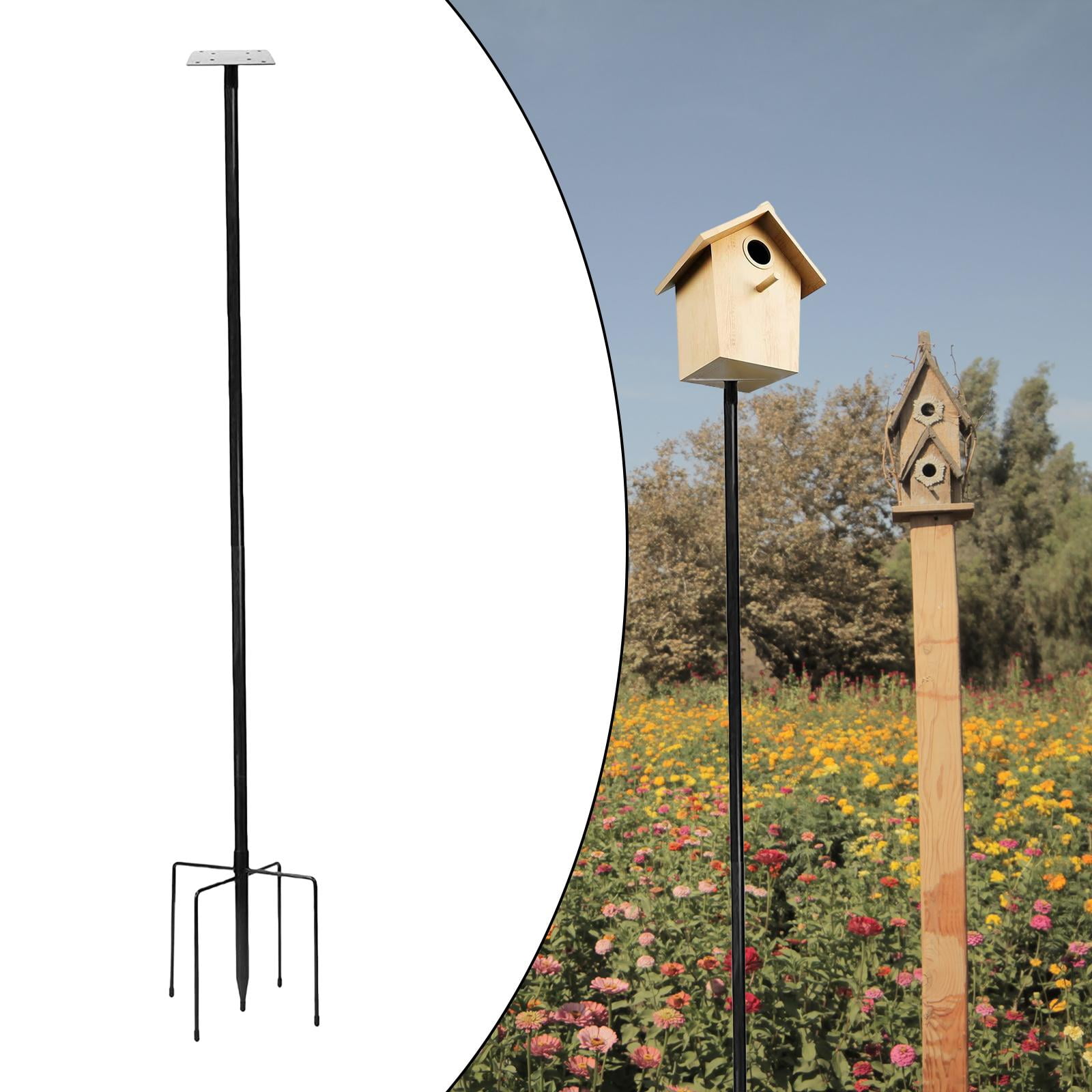Aymzbd Bird House Mount Pole Kit Feeding Station Base Bird Feeder Stand Post Heavy Duty