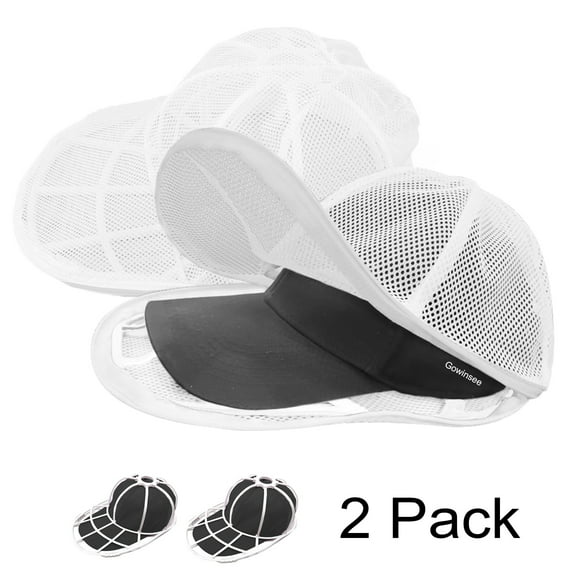 Gowinsee 2 pack Cap Cleaning Cage with Mesh Bag, Removable Hat Washer Cage, Cap Frame for Washing