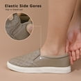thumbnail image 3 of HOMEHOT Womens Loafers Slip On Sneakers for Women Comfort Low Top Casual Shoes with Memory Foam Brown Size 10, 3 of 7
