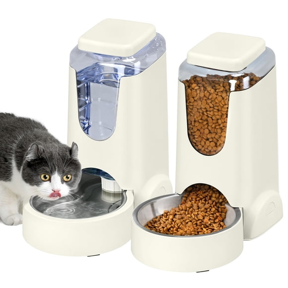Set de comedero automático para gatos y dispensador de agua WyfKyd de 1 galón