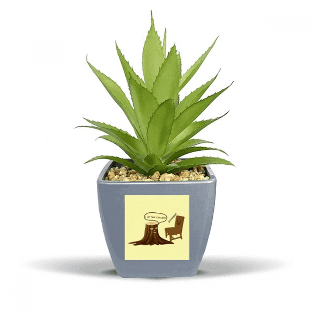 Wooden Pier Chair Furniture Father Fake Pineapple Flower Pot Vase Mini Decor