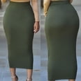 thumbnail image 4 of Hot Women Lady High-waisted Long Bodycon Maxi Skirt Pencil Trendy Tube Wiggle Dress, 4 of 5