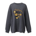 thumbnail image 2 of Gibobby Sudaderas para mujer Sudaderas de moda de gran tamaño para mujer con cuello alto manga larga trajes de otoño 2023(Gris oscuro,G), 2 of 3