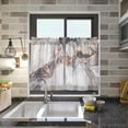 thumbnail image 7 of Marble Texture Kitchen Curtains 2 Panels UV Protected Tier Curtains, Half Window Curtains Kitchen Tiers for Guest Room Bathroom Sink Laundry Room Basement,36 x 27 Inch, 7 of 7