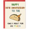 thumbnail image 1 of Tarjeta de felicitación OJsensai para 30.º aniversario con diseño de taco, 1 of 6