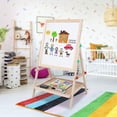 thumbnail image 2 of Caballete Artístico para Niños, Caballete de Madera para Niños Pequeños, Pizarra de Pie de Doble Cara, Pizarra de Borrado en Seco para Niños, Tablero de Dibujo para Niños Pequeños con Accesorios, Pizarra y Pizarra Blanca para Niños, 2 of 15
