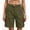 *Army Green, variant on ClodeEU Women's Stretch Waist Cargo Shorts with Button Pockets ,Solid Color Casual Work Shorts Army Green,Women's Plus L