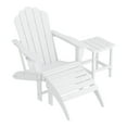 thumbnail image 3 of WestinTrends Highland 3-Piece Adirondack Chair with Cup Holder and Folding Ottoman and Table Set, White, 3 of 16