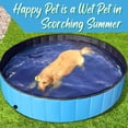 thumbnail image 5 of Piscina plegable para perros, de plástico, para niños, para mascotas, bebés y niños pequeños, 80 x 20 cm, color azul, 5 of 5