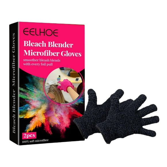 Guantes para teñir el cabello Licuadora reutilizable profesional Guantes borrosos Guantes para teñir el cabello para peluquería / Decoloración / Hogar 2 uds negro Sunnimix Guantes para teñir el cabello