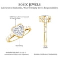 thumbnail image 4 of Rosec Jewels Lab Created Diamond Heart Engagement Ring 2 Carat - Bezel Set Diamond Ring (8mm, Ef-Vs Quality), 14K Yellow Gold, US 5.00, 4 of 5