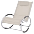 thumbnail image 1 of vidaXL Chaise Berçante d'Extérieur Crème Textilène, 1 of 5