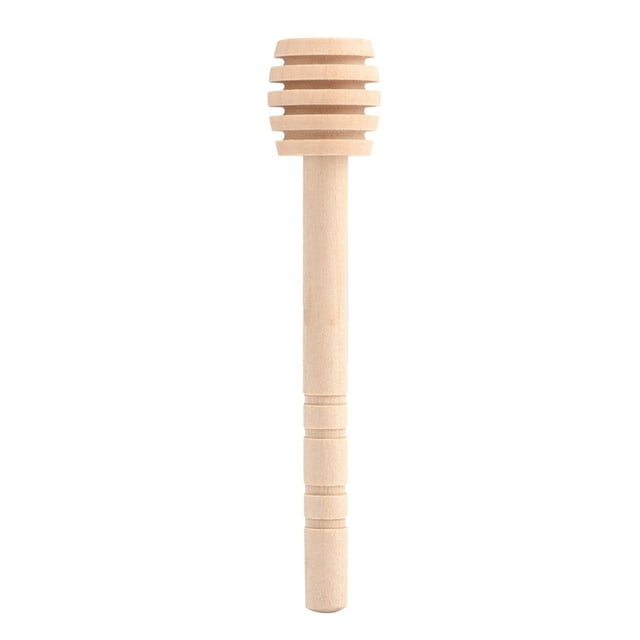Dekaim 50pcs bâton de louche de miel en bois, mini pot de louche de miel de confiture en bois de ménage distribuant le bâton de tige d'agitation(Exquis 10CM)