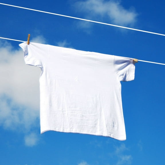 QIFULL Retractable Outdoor Clothesline White Thick Rope with Suction Cups for Travel