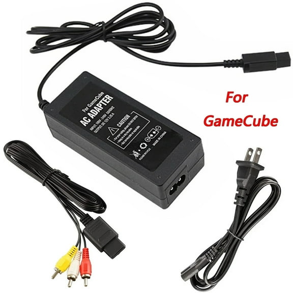 Audio Video AV RCA AC Cable Power Adapter Cord for Nintendo GameCube NGC