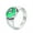 Silver Green, variant on Men's Women's Stainless Steel Hip Hop Billiards 8 Ball Ring Punk Round Statetment Band Biker Jewelry Silver Purple Size 10