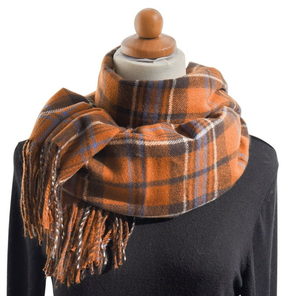 Prolriy Scarf for Women Autumn and Winter Colorful Plaid Shawl Thickening Warm Fringe Scarf Womens Scarf A