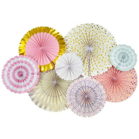 Birthday Paper Kit - Just Artifacts Tea Time Pattern Paper Pinwheel Decorating Kit - Great for Weddings and Birthday Parties