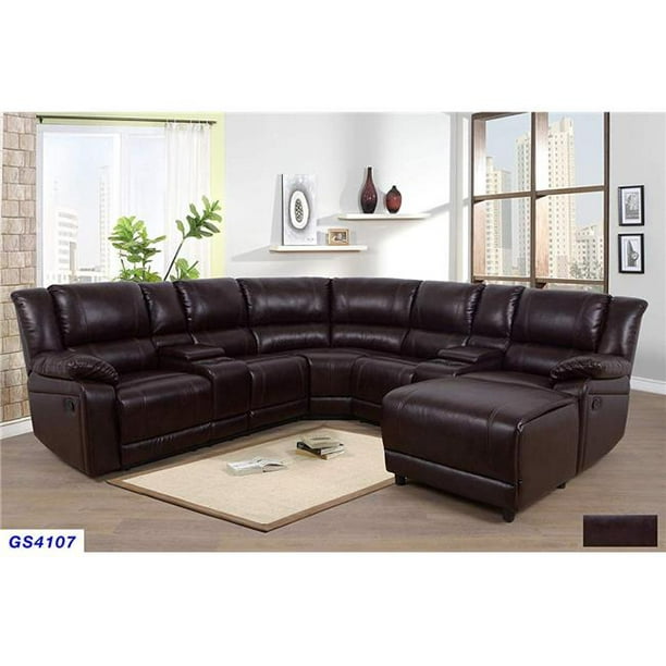 Piece Recliner Sectional Sofa Set, Leather Chaise Sectional Sofa With Recliner