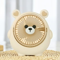 TOPRenddon Desk Fan Lamp, 3 Speeds with Strong Airflow, 4.3 Inch Quiet Small Portable Table Fan, USB Rechargeable Fan, 180° Rotate Personal Cute Fan For Bedroom Home Office Desktop Travel