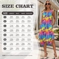 thumbnail image 7 of Whosucclay Colorful Palm Tree Print Matching Hawaiian Outfits for Couples Shirt and Dress Mens Shorts Sleeve Graphic Shirts and Wommens Summer Sleeveless Midi Dress with Pockets, M, 7 of 7