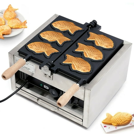 

TFCFL 3 Grid Electric Taiyaki Maker Nonstick Fish Shaped Waffle Machine 1500w
