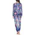thumbnail image 3 of FOR U DESIGNS Flower Sea Turtle Pajama Set Long Sleeve for Womens Lounge Sets 2 Piece Size XS Sleepwear Long Pants and Crewneck Tops Jogger Outfits Nightwear Pjs, 3 of 6