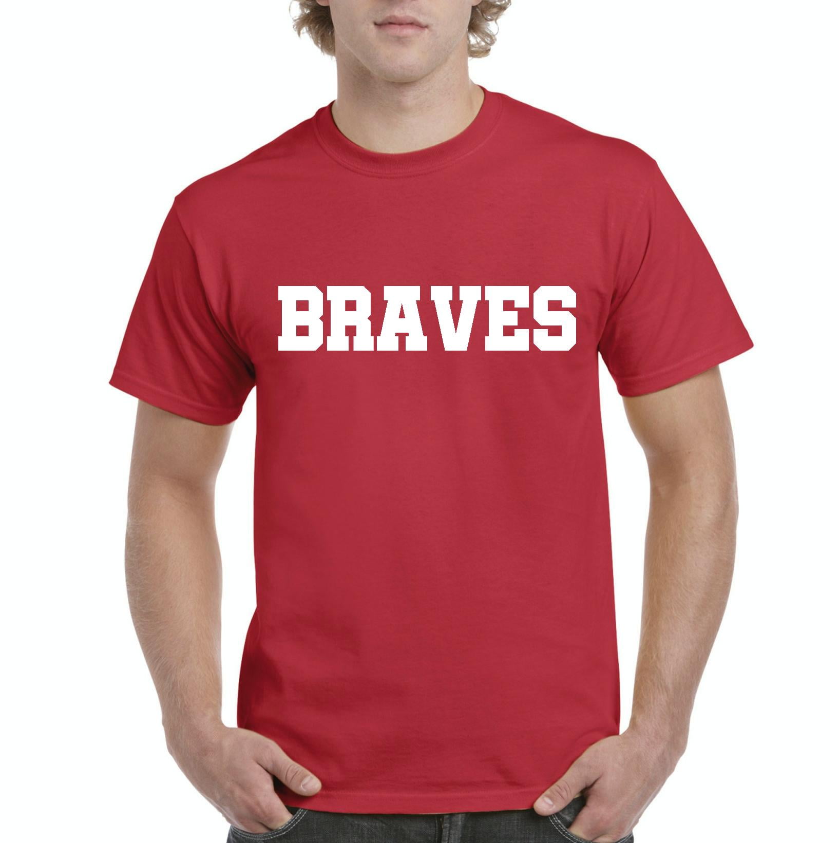 Iwpf - Men's T-Shirt Short Sleeve - Braves, Size: Large, Red