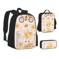 thumbnail image 2 of Naloa Cute Bee Gnome Print Large Capacity Backpack Lunch Bag Pencil Case Combination 3 Piece Set for Student, 2 of 8