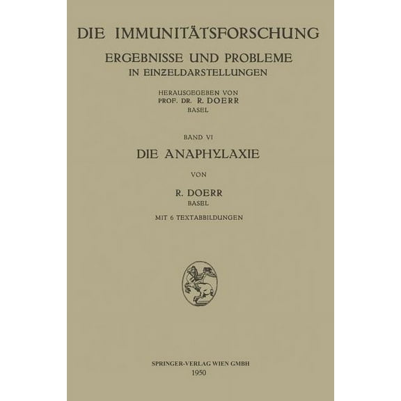 Die Anaphylaxie, (Paperback)