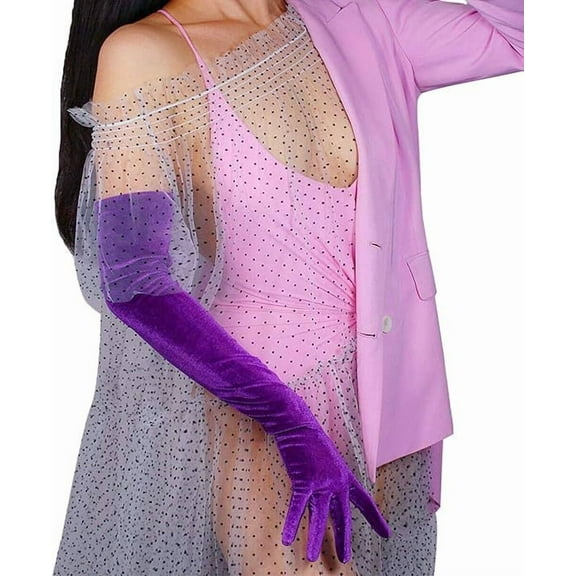 Womens Gloves Velvet Long Tea Party Wedding Prom Formal Gloves Costume Gloves