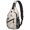 Geometric Triangle Beige Pattern, variant on Geometric Triangle Beige Pattern Sling Backpack, Unisex Daily Travel Sling Pack with Side Mesh Pockets, Breathable Padded Back Gift Ideas for Holiday Birthday Gifts