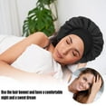thumbnail image 5 of Silk Bonnet for Sleeping,Hair Wrap Satin Bonnets Shower Cap for Black Women Men, Elastic Wide Band Hair Bonnet Cap for Sleeping Curly Hair, 5 of 6