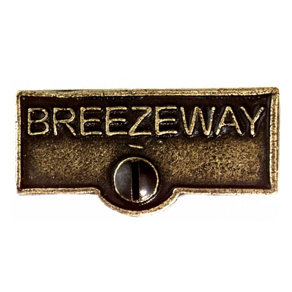 BREEZEWAY Switch Plate Tags Cast Brass Traditional Engraved Wall Light Switch Cover Labels Name Plate Label Renovators Supply