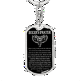 thumbnail image 5 of Biker'S Prayer Angel Wings Bike Swivel Keychain Dog Tag Stainless Steel or 18k Gold, 5 of 10