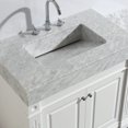 thumbnail image 4 of Design Element Odyssey 88" Double Ramp Sink Bathroom Vanity Set in White with Carrara Marble Top, 4 of 5