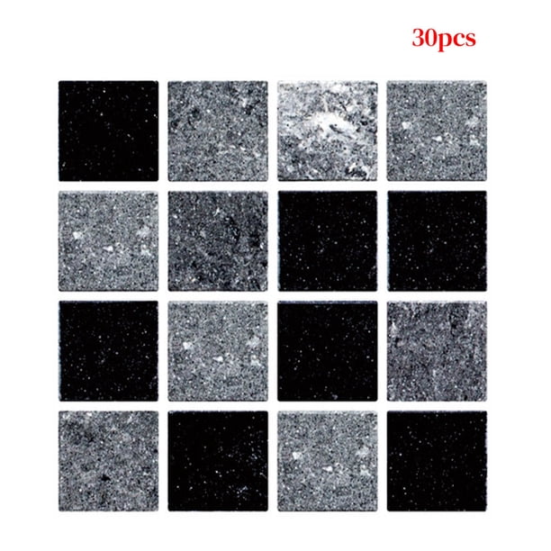 Inteprter 30 Uds. De azulejos de mosaico de simulación, pegatina de pared para armario de cocina, papel tapiz 3D, papel tapiz impermeable para cocina y Decoración del hogar MSC066