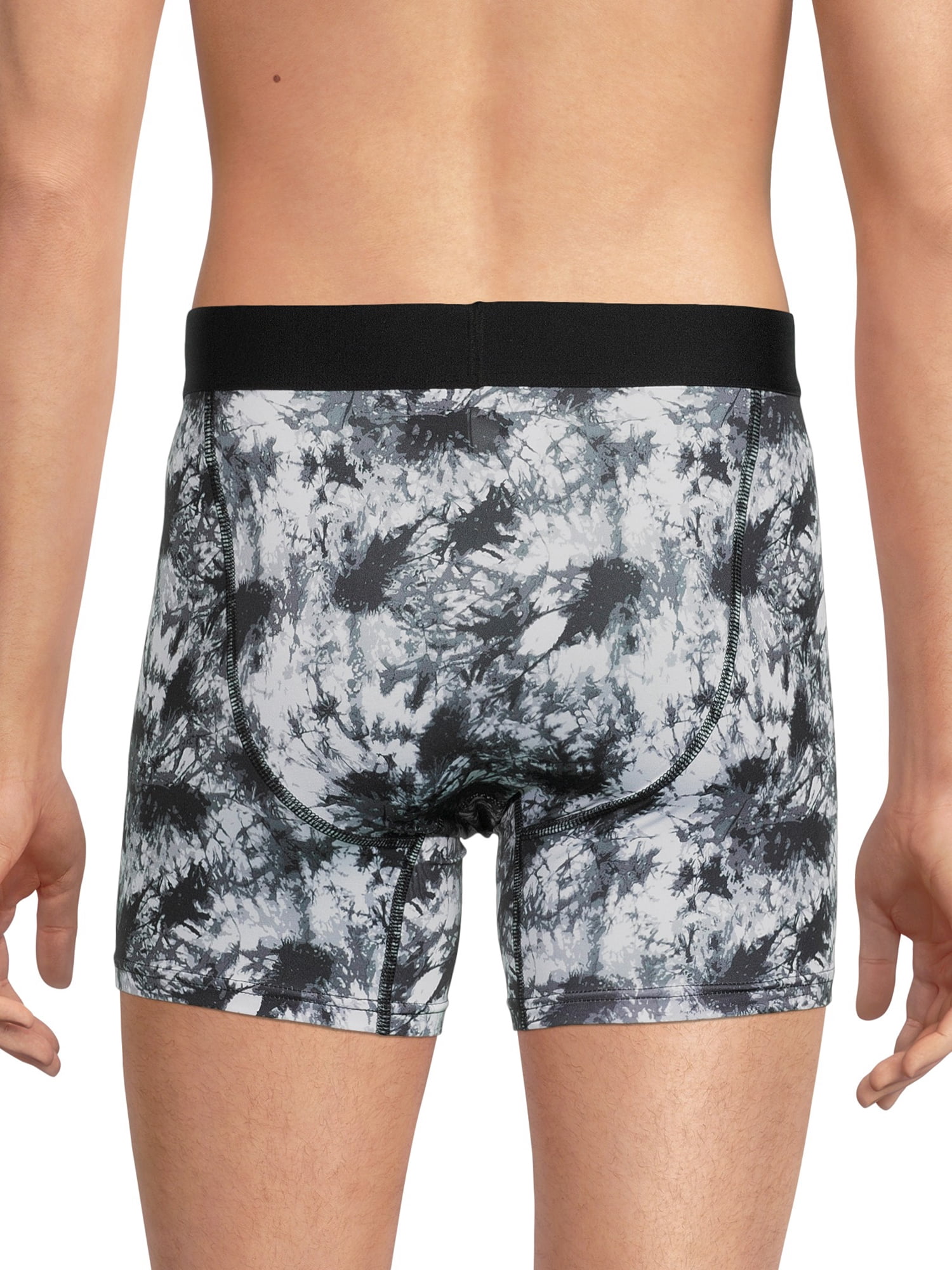No Boundaries Men’s Tag-Free Printed Stretch Boxer Briefs, 3-Pack, Sizes up to 3XL