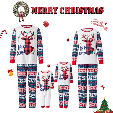

Christmas Family Matching Pajamas Sets Deer Print Xmas Sleepwear Holiday Loungewear Jammies Pjs For Adult Kids Baby
