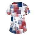 thumbnail image 4 of 250 Anniversary Scrub Tops for Women Usa Flag Print 1776-2026 Patriotic Star V Neck Tshirt Short Sleeve Regular Fit Quick Dry Nursing Uniforms with Pockets, #01 Watermelon Red, 5XL, 4 of 4
