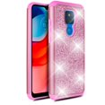 thumbnail image 4 of Value Pack + for Motorola Moto G Play 2021 with Temper Glass Hard Case Hybrid Cell Phone Glitter Shock proof Edge Slim Bumper Scratch Cover, 4 of 4