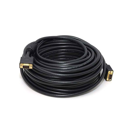 UPC: 0844660035732 | Monoprice 75  CL2 Gold Plated Super VGA Male to Male Cable With Ferrites Black 103573
