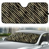 Auto Drive Golden Stripes Universal Car Windshield Accordion Sunshade Pack of 6, 63"x 28.5"