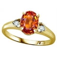 thumbnail image 2 of Star K � Oval 8x6 Simulated Orange Mexican Fire Opal Love Promise Ring, 2 of 9