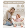 thumbnail image 6 of Baby Gym Play Mat, Sitting-up Babies Seats for Infants,with 5 Detachable Toys, Infant Toddler Activity Tummy Time Playmats for Newborn 0-12 Months, Beige, 6 of 7