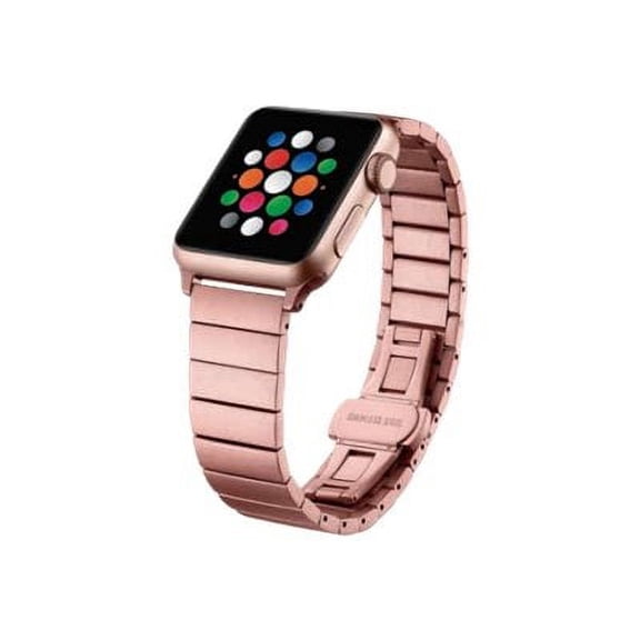 Open Box Platinum Link Band - Strap for smart watch - gold - for Apple Watch Herm��s Series 7, Herm��s Series 9, Nike Series 7, Series 10, Series 8, Series 9