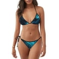 thumbnail image 1 of Lsque Futuristic Jet Ski Adventure Pattern Women Two Piece Swimsuit Sexy Swimwear Halter String Triangle Bikini Sets, 1 of 6